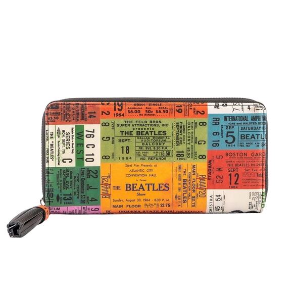 Loungefly The Beatles Ticket Stubs Zip Around Wallet NWT - Picture 1 of 4